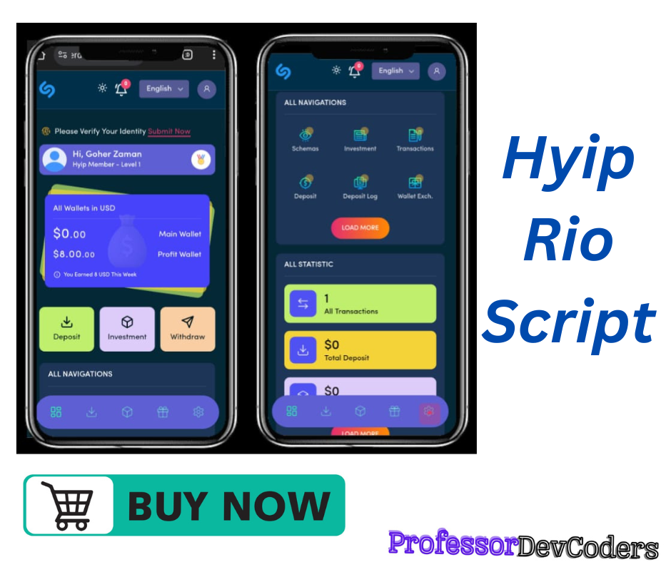 HYIP Rio Script(Auto Earning).