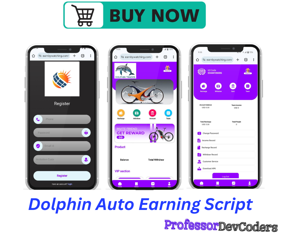 Dolphin Auto Earning Script